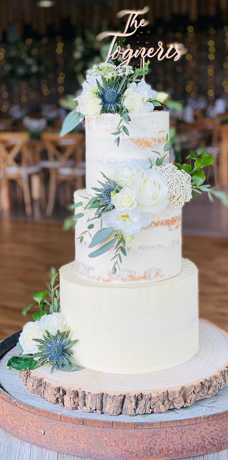 SLT Bakery floral wedding cake