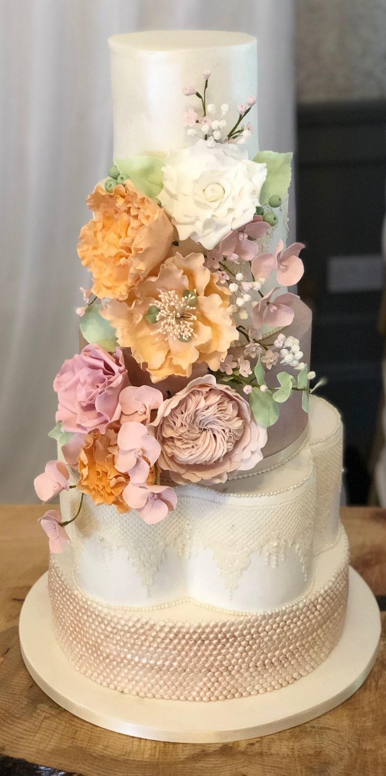 SLT Bakery floral wedding cake