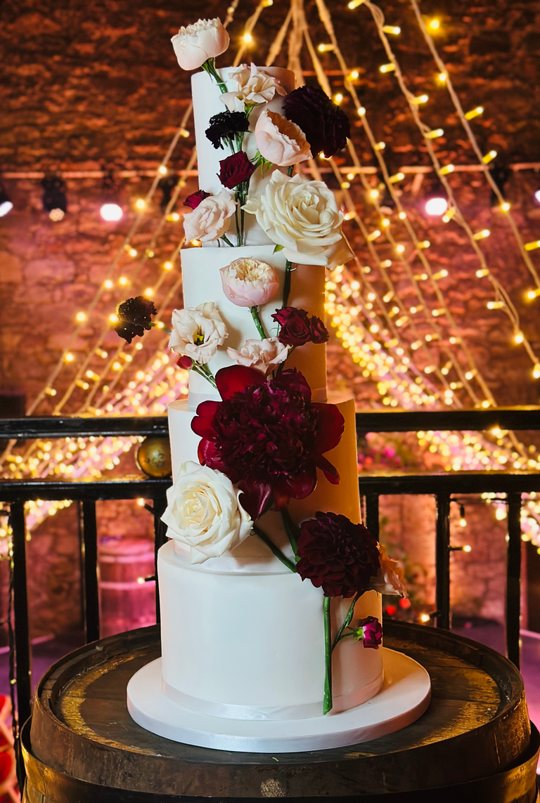 SLT Bakery 5 tier floral wedding