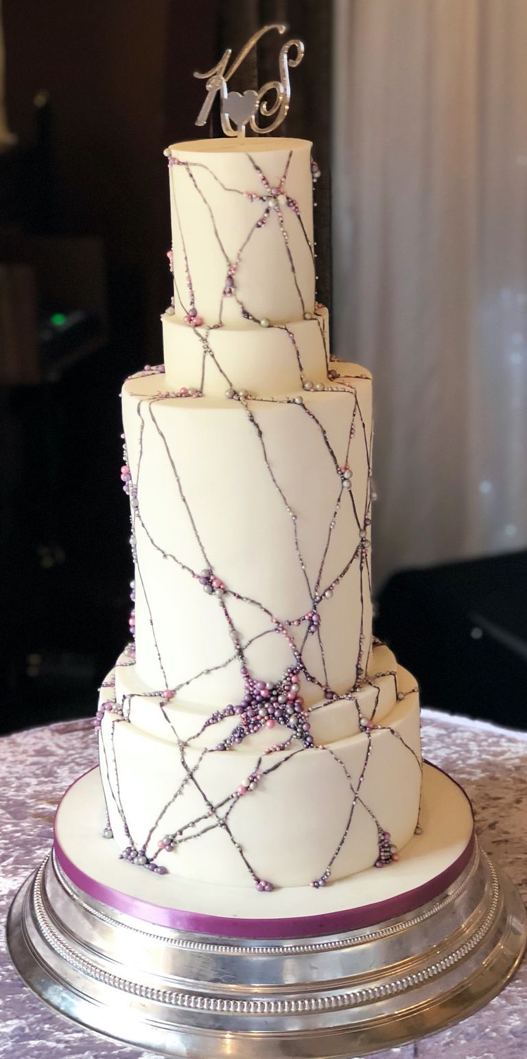 SLT Bakery beaded wedding cake